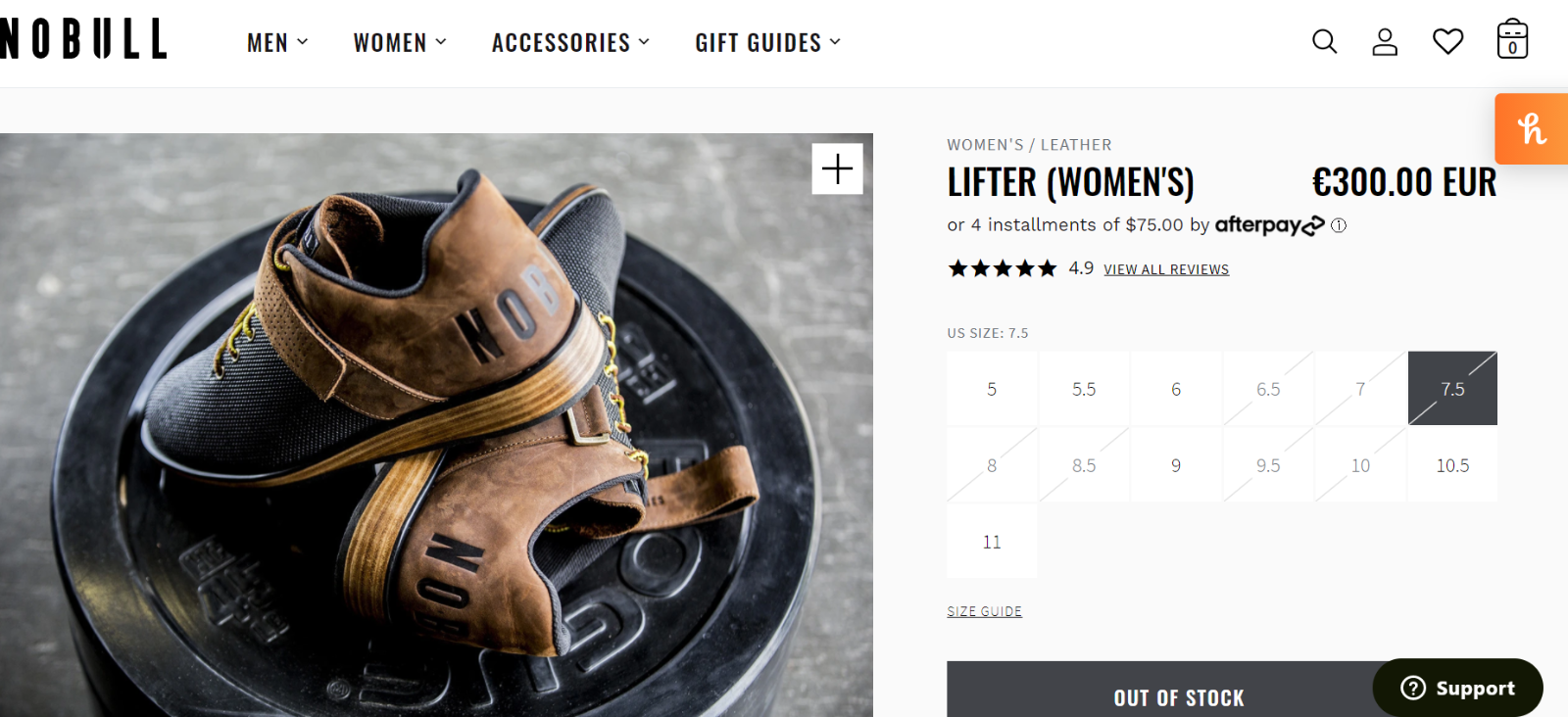 7.5 in eu size